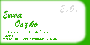 emma oszko business card